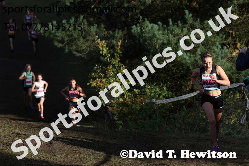 Girls under-15s National Cross Country Relay, Berry Hill Park, Mansfield. Photo:  David T. Hewitson/Sports for All Pics
